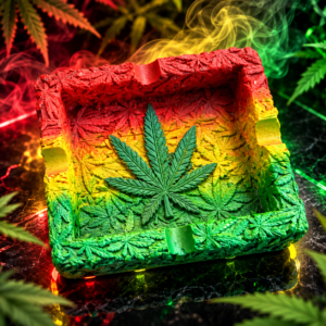 CENDRIER LEAF RESINE RASTA
