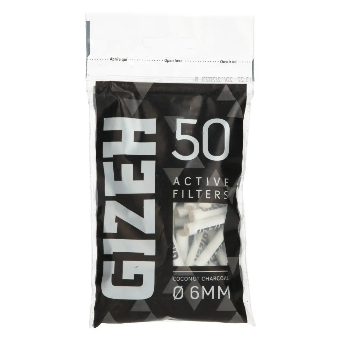 FILTRE GIZEH CHARBON ACTIF 6MM COCO PAR 50